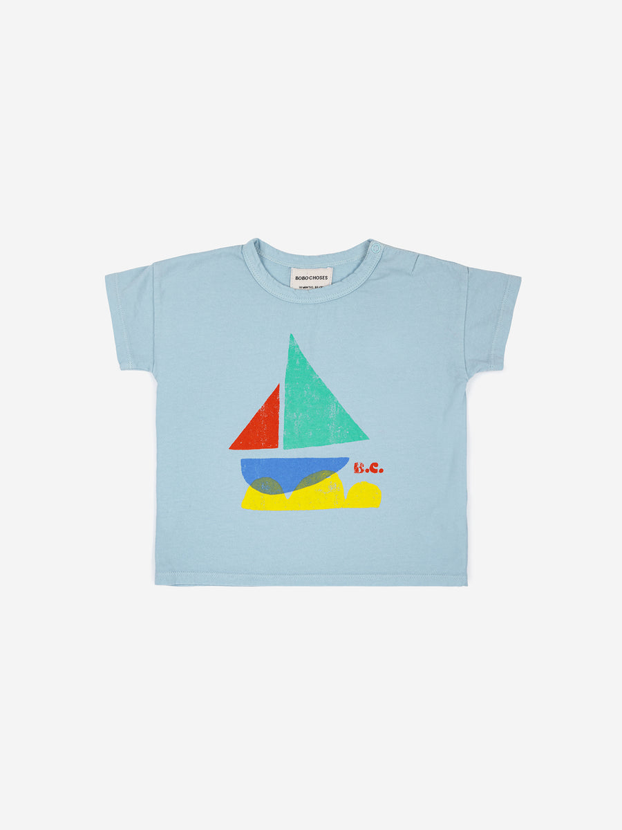 Bobo Choses Baby Multicolor Sail Boat T-Shirt – GREEN HEARTS PINK