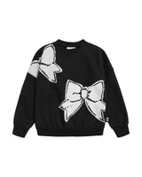 Little Man Happy BOW SWEATSHIRT | BLACK