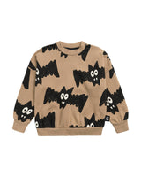 Little Man Happy BATS SWEATSHIRT | BROWN