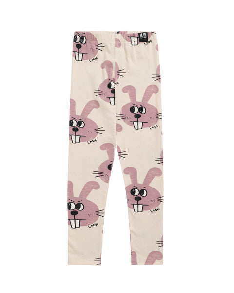 Little Man Happy BUNNY LEGGINGS | BEIGE