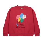 Jelly Mallow Balloon Sweatshirt | Red