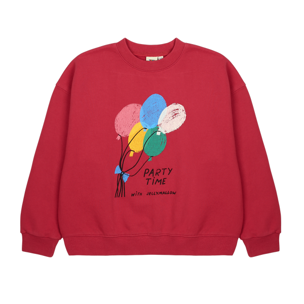 Jelly Mallow Balloon Sweatshirt | Red