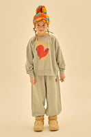 Jelly Mallow Peace Bird Sweatshirt | Melange Grey