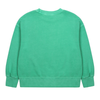 Jelly Mallow Flowers Pigment Sweatshirt | Green