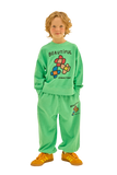 Jelly Mallow Flowers Pigment Sweatshirt | Green