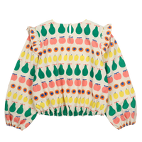 Jelly Mallow Fruit Shirring Blouse | Ivory