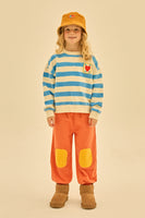 Jelly Mallow Love Striped Sweatshirt | Blue