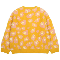 Jelly Mallow Leopard Pattern Cardigan | Yellow